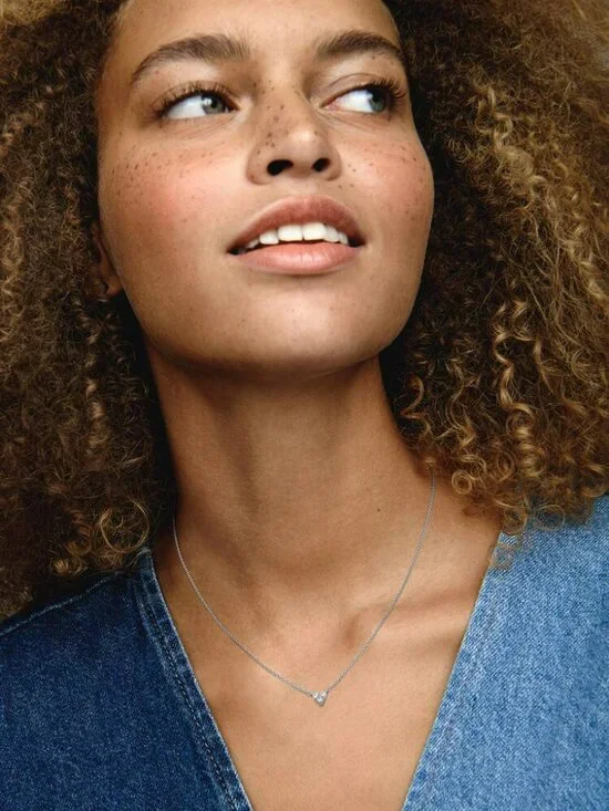 Pandora Triple Stone Heart Collier Necklace - Picture 3 of 5